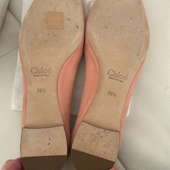 CHLOE LIGHT/PASTEL MAGNOLIA PINK WAVE BALLET FLAT - NEW 9.5 - Picture 8 of 9